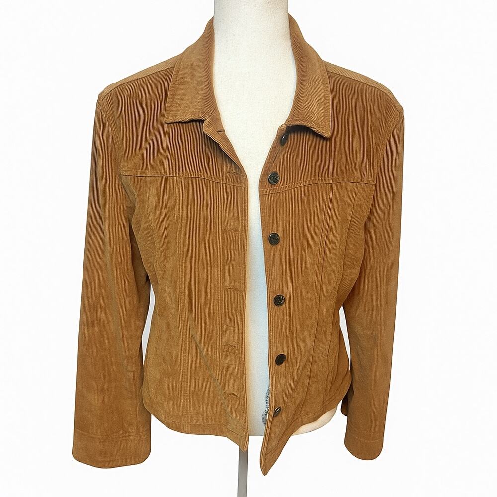 Live a Little Jacket Size Large Corduroy warn tan/caramel